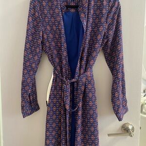 Banana Republic Blue and Orange Patterned Dress
